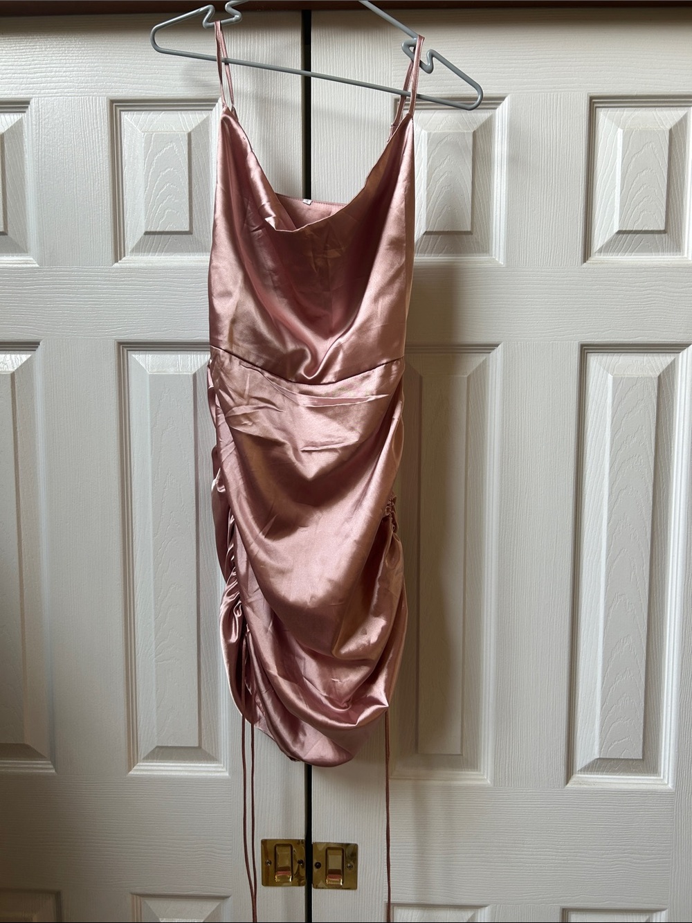 Satin Slip Dress in Dusty Rose